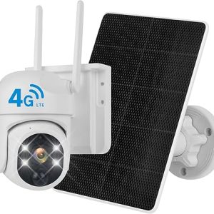 4G LTE Cellular Solar Security Camera - Solar Powered Wireless Off Grid Security Camera